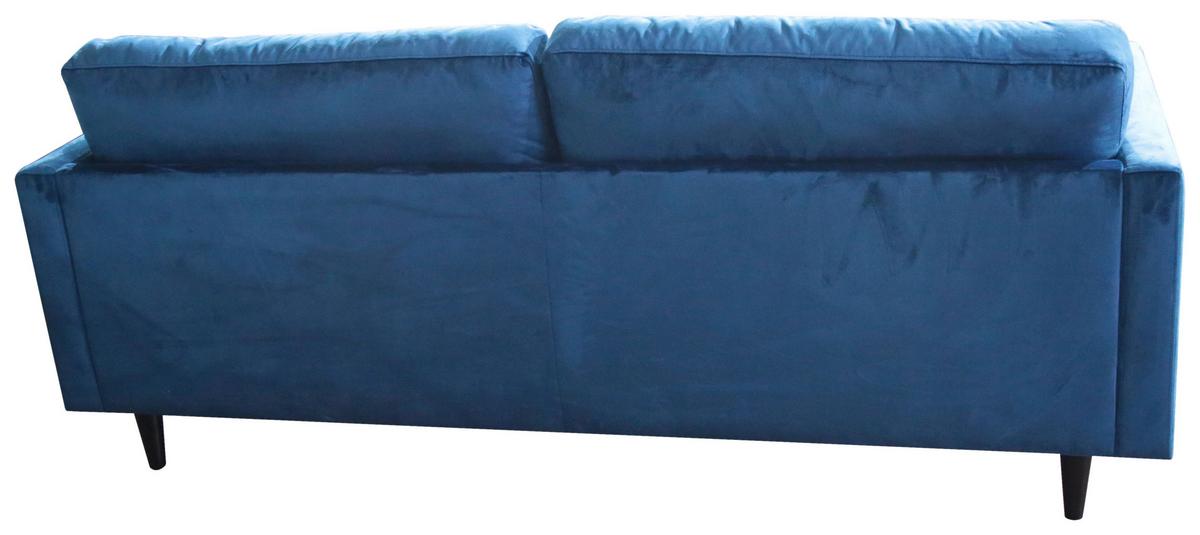 3-Sitzer-Sofa Janina - Blau/Schwarz, MODERN, Holz/Textil (211/88/89cm) - P & B