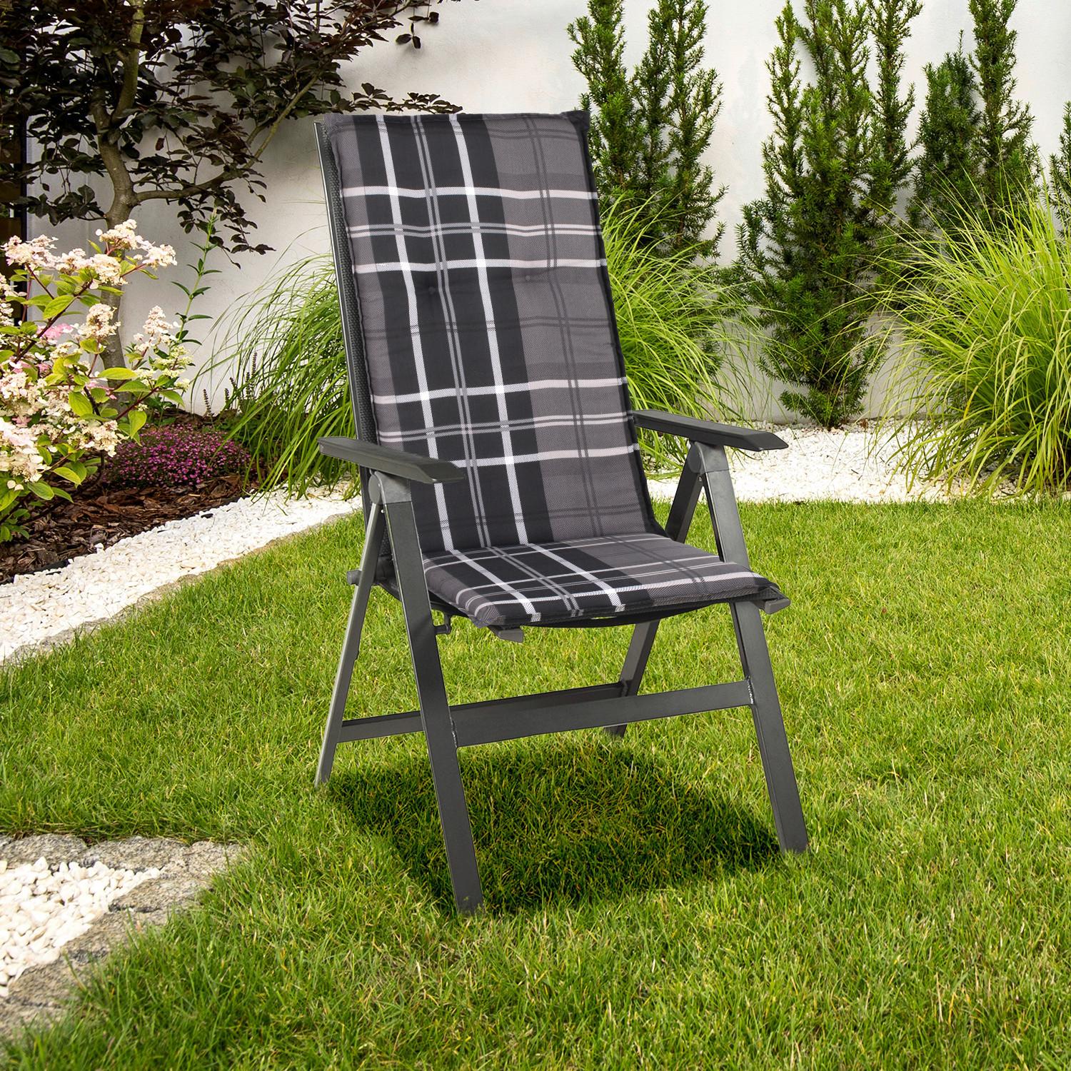 Auflage für Sessel 118x50 cm Anthrazit / Grau - Anthrazit/Grau, Basics, Textil (118/50/6cm)