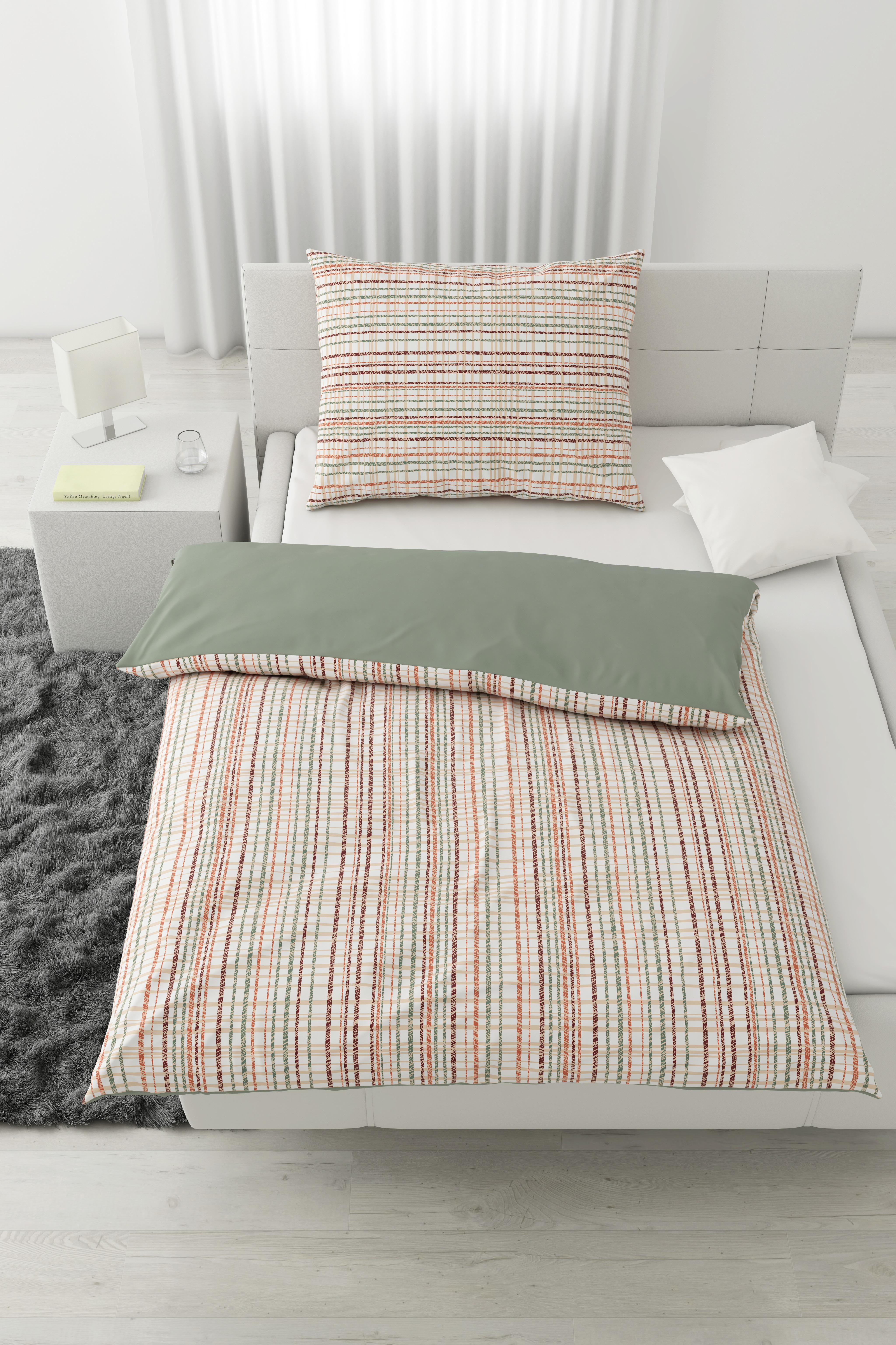 Obojstranná Posteľná Bielizeň Carolin Wende, 140/200cm - zelená/ružová, textil (140/200cm) - Modern Living