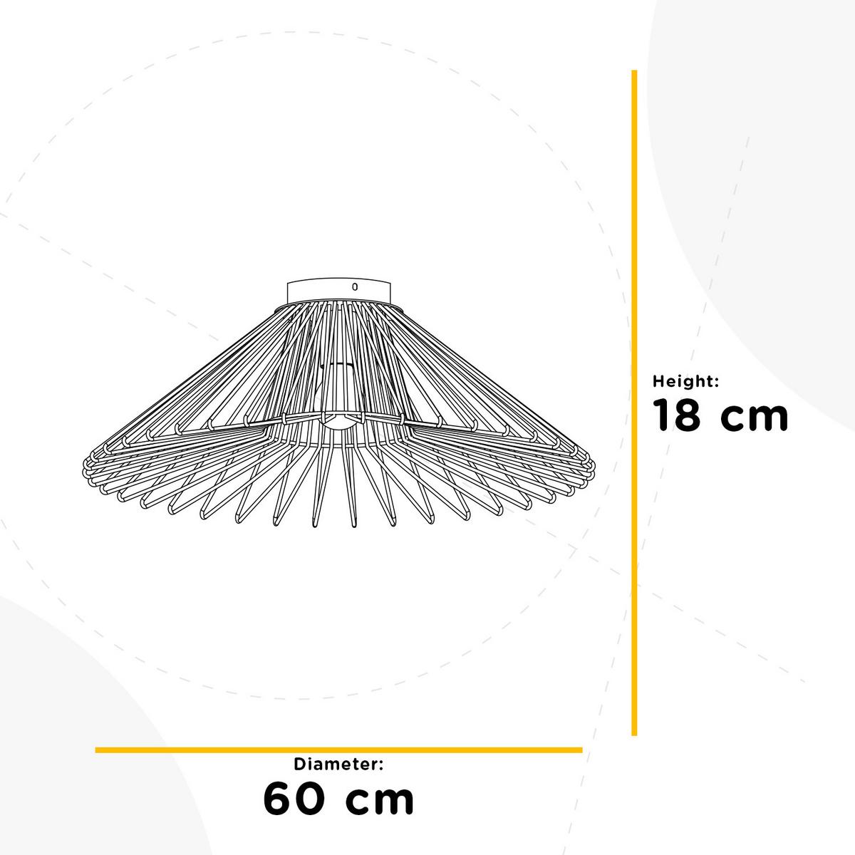 Deckenleuchte 5069/plg - Schwarz, KONVENTIONELL, Metall (60/22cm)