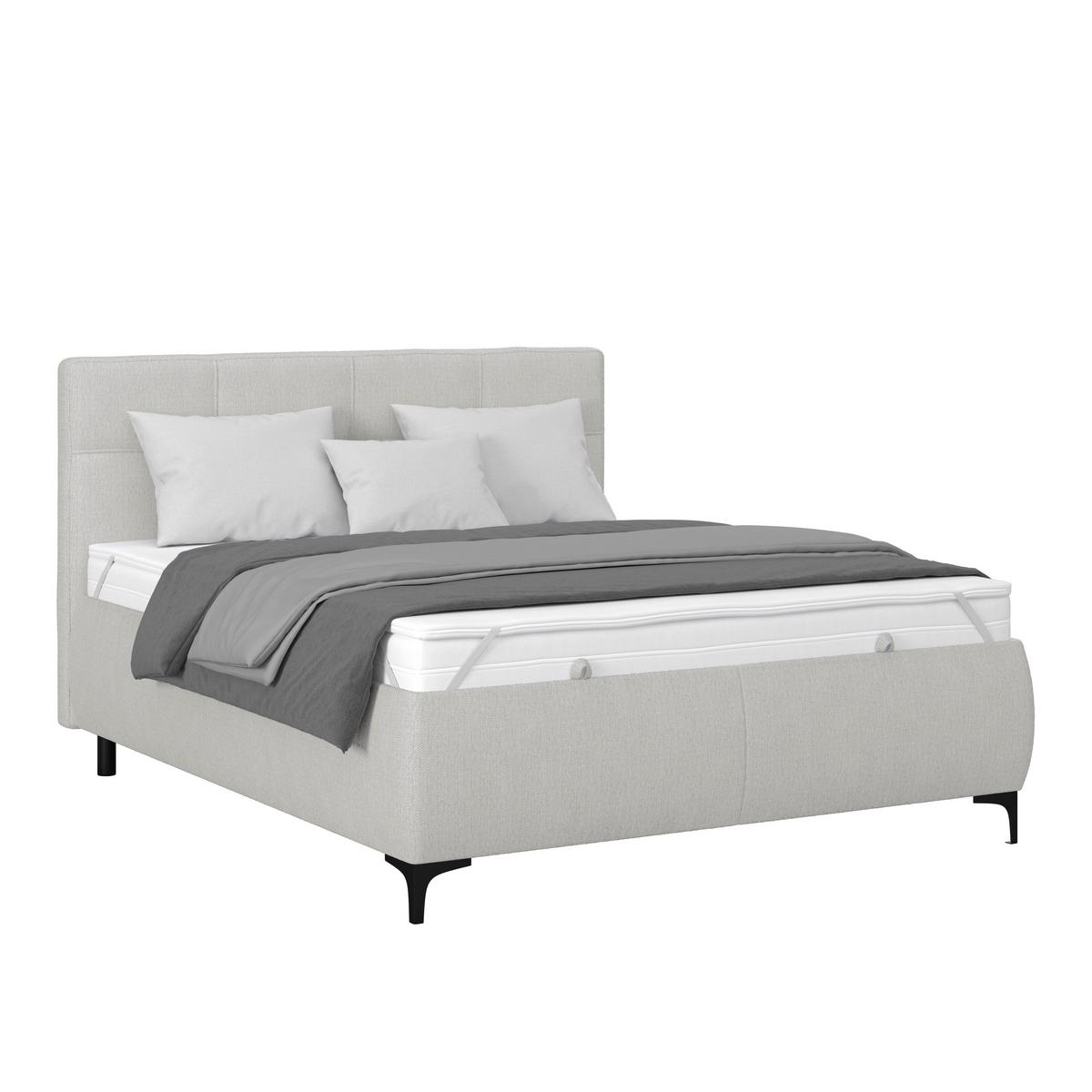 Polsterbett Zeni 140 - Champagner/Schwarz, KONVENTIONELL, Holz/Textil (140/200cm)