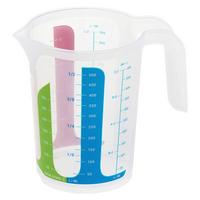 Mérőedény 0,5 Liter - piros/kék, Konventionell, műanyag (14/12,4cm)