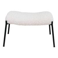 Hocker Glasgow Weiß, B/H/T: 63x39x42,5cm - Schwarz/Weiß, Basics, Textil (63/39/42.5cm)