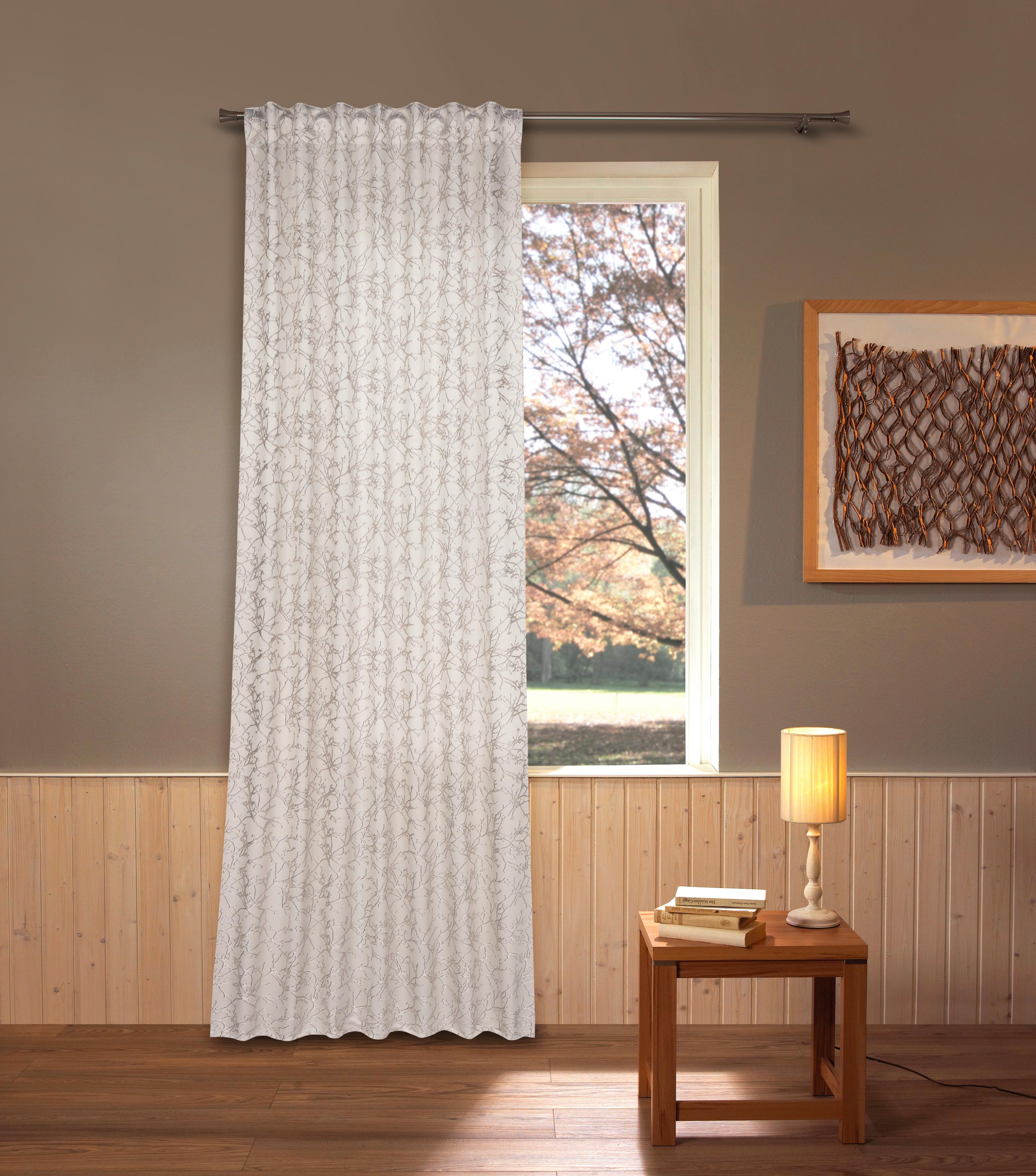Vorhang mit Schlaufen und Band Sibel 140x245 cm Beige - Beige, ROMANTIK / LANDHAUS, Textil (140/245cm) - James Wood