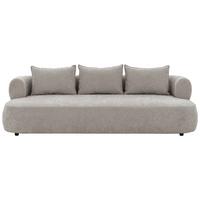 Bigsofa Ferro Hellgrau B: 240 cm - Hellgrau/Schwarz, Design, Textil (240/76/122cm) - Livetastic