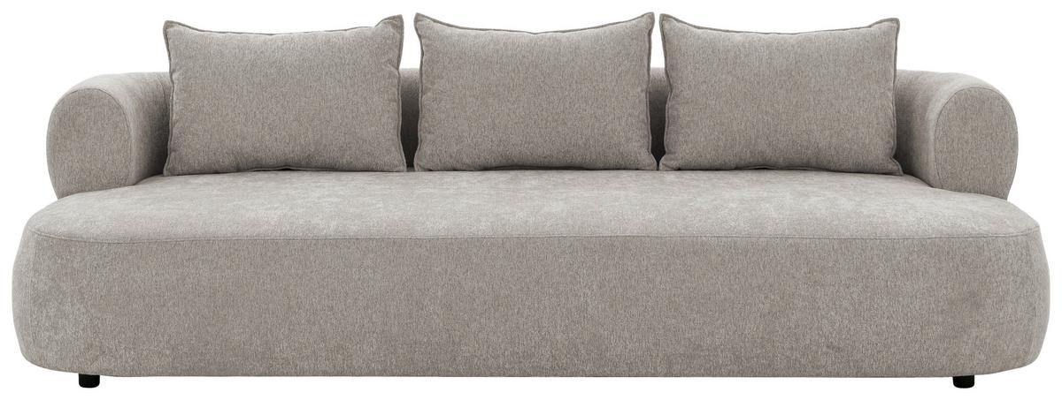 Bigsofa Ferro Hellgrau B: 240 cm - Hellgrau/Schwarz, Design, Textil (240/76/122cm) - Livetastic