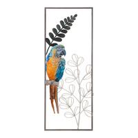 Wanddeko Parrot Blau, Gelb, Grau B: 28,6 Cm - Blau/Gelb, Basics, Metall (28.60/74.30/2.5cm)