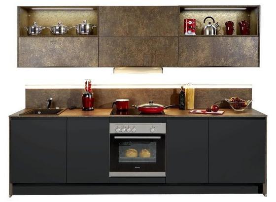 Küchenblock Toledo/ferro 273 cm Schwarz/ferro Bronze - Schwarz/Bronzefarben, MODERN, Holzwerkstoff (273,2cm) - Vertico Küchenblock Toledo/ferro 273 cm Schwarz/ferro Bronze - Schwarz/Bronzefarben, MODERN, Holzwerkstoff (273,2cm) - Vertico