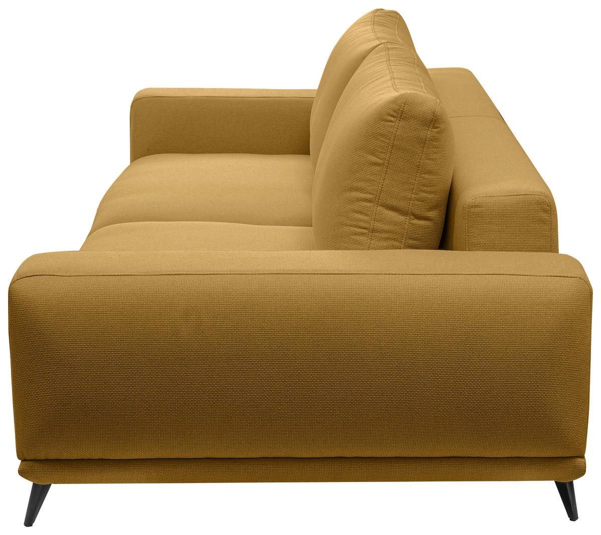 2-sitzer-sofa Selene Gelb, B: 202 Cm - Gelb/Schwarz, MODERN, Textil (202/89/115cm) - MID.YOU
