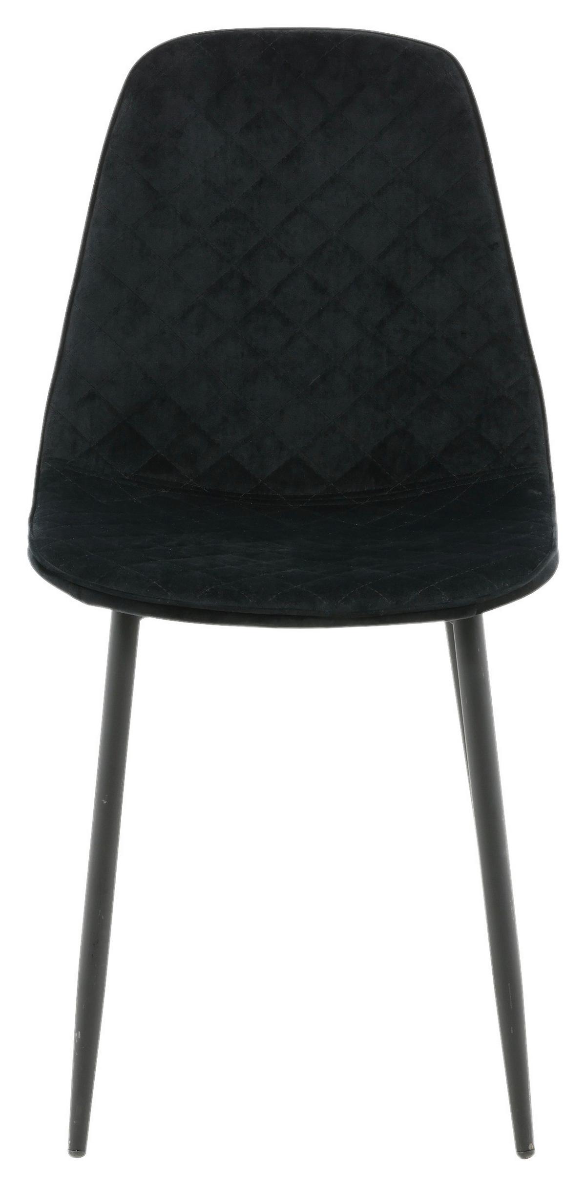 Stuhl-set Polar - Schwarz, Design, Textil/Metall (44/86/52cm) - Livetastic