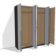 Kleiderschrank Unit 5trg, Maxihöhe - KONVENTIONELL (227/242,2/58,3cm) - Ondega