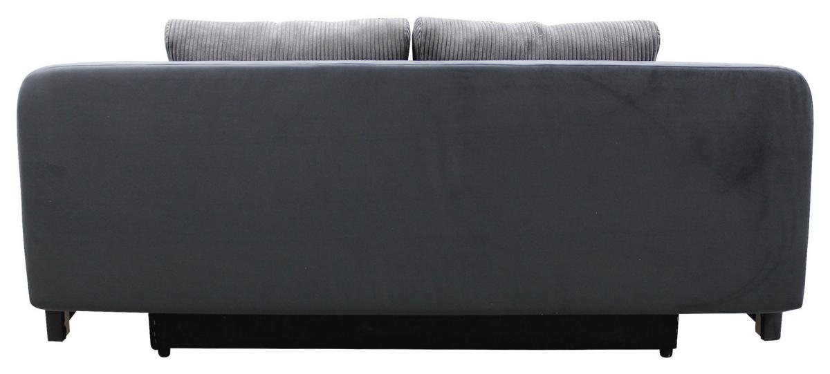 Schlafsofa Stella Grau B: 197 cm - Schwarz/Grau, Design, Textil (197/90/83cm) - MID.YOU