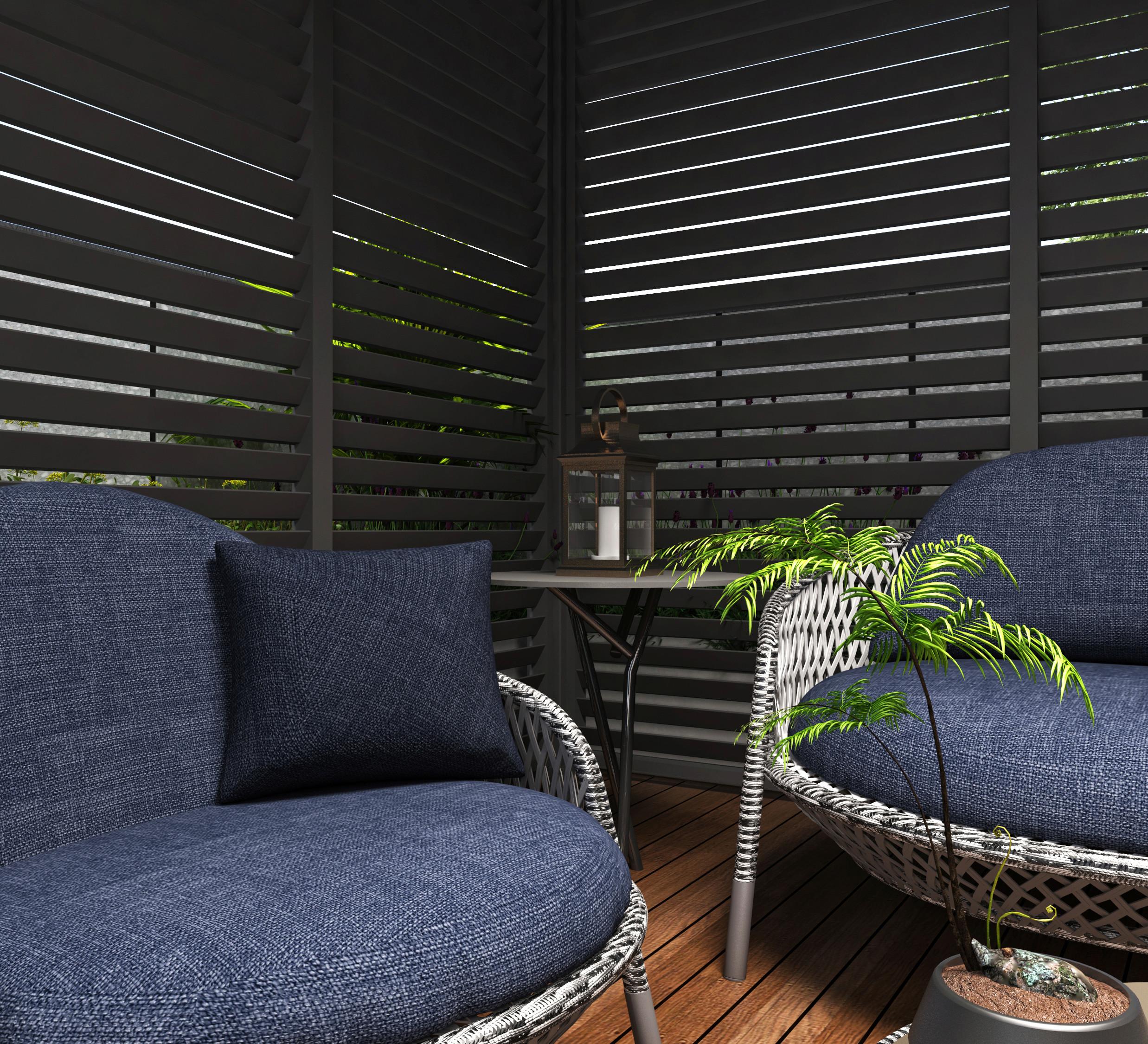 Pavillon-seitenteil 113x235cm Wetterfest - Anthrazit, Basics, Metall (113/235/10cm) - WEIDE