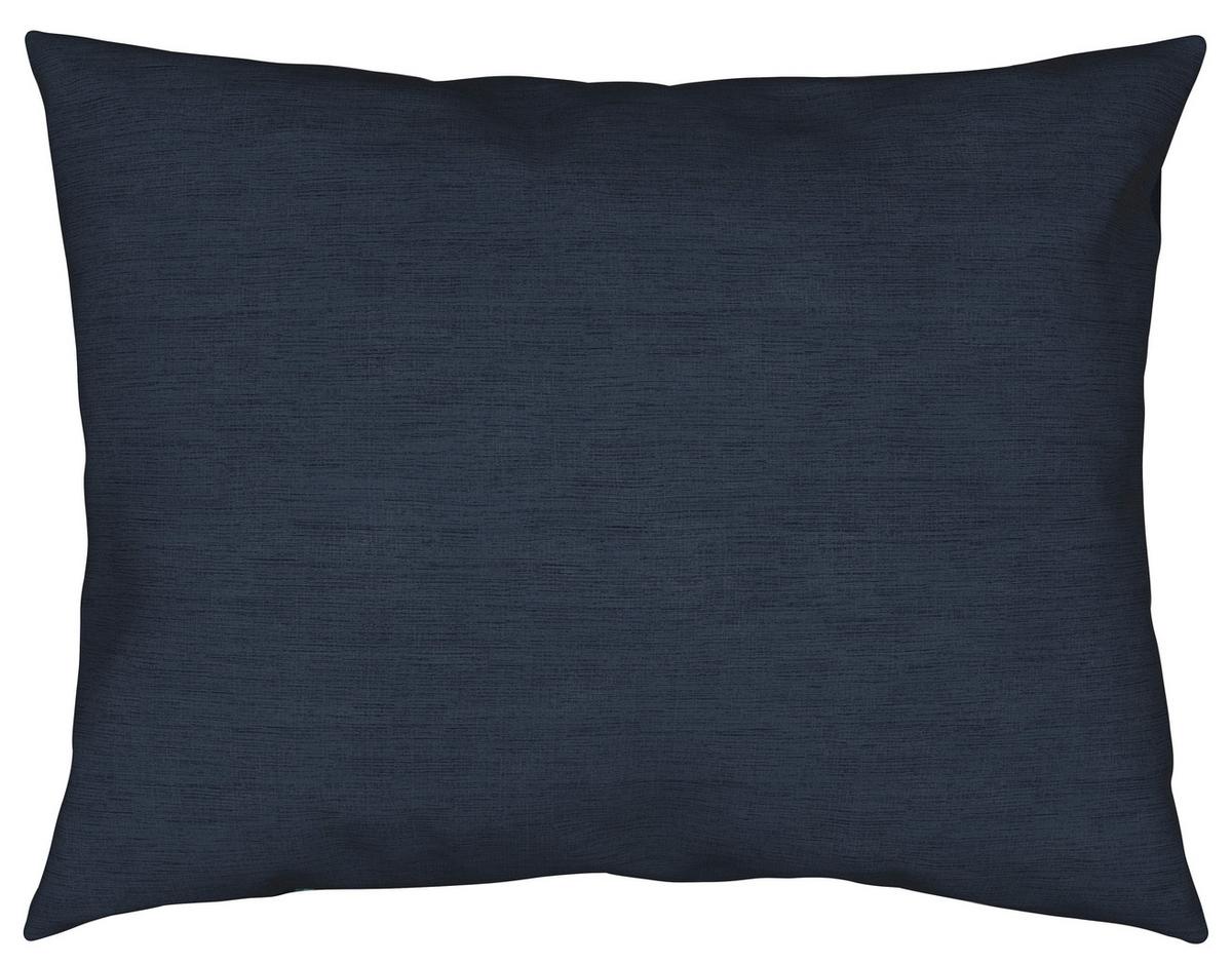 Satin Bettwäsche 140x200 cm Olivia Dunkelblau Blumen - Dunkelblau, ROMANTIK / LANDHAUS, Textil (140/200cm) - James Wood