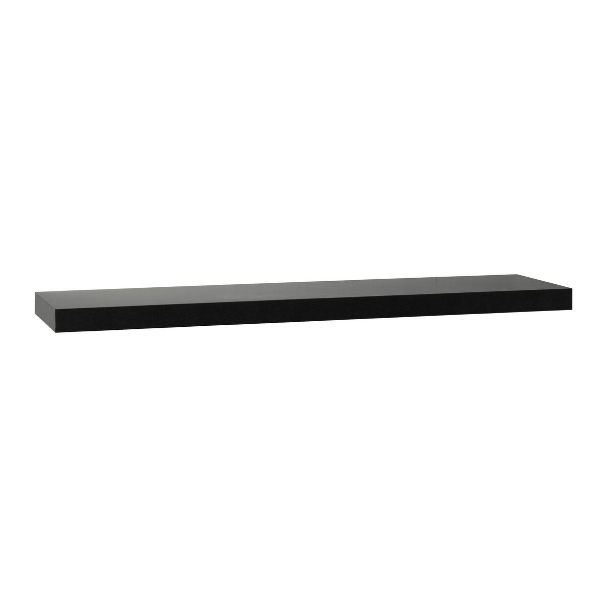 NÁSTĚNNÁ POLICE MISTER OFFICE -SB- - černá, Moderní, kompozitní dřevo (90/4/24cm) - Mömax