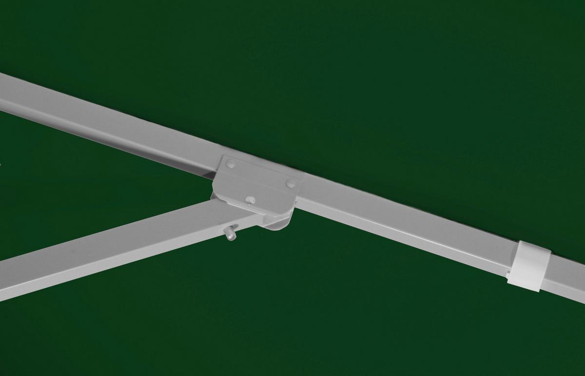 Sonnenschirm Quadro Dunkelgrün - Dunkelgrün/Silberfarben, Basics, Textil/Metall (300/295/300cm) - Schneider