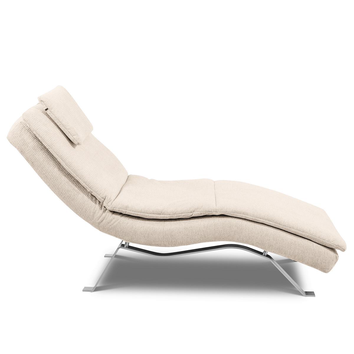 RELAXLIEGE Beige B: 65 cm - Beige/Silberfarben, Design, Textil (65/95/171cm) - Celina Home