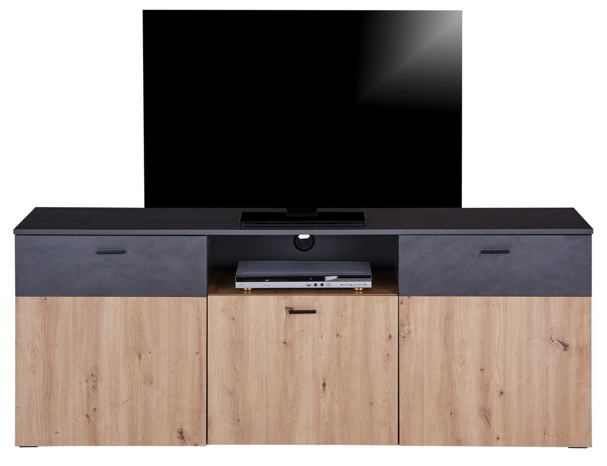 TV-Lowboard Duos B: 180 cm Eiche Artisan - Eiche Artisan, MODERN, Holzwerkstoff (180/70/45cm)