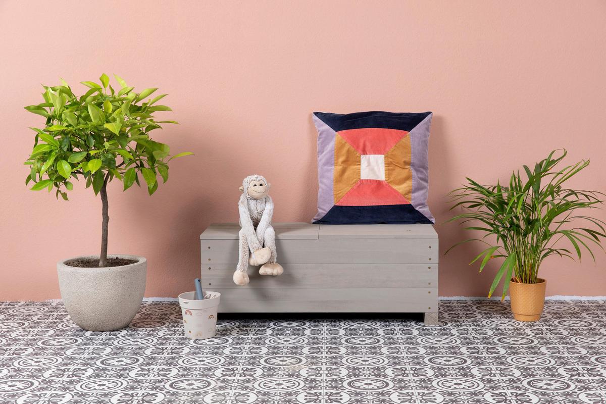 Kindersitzbank Discoverer Holz Grau LxBxH: 83x35x32 cm - Hellgrau, Basics, Holz (83/35/32cm) - MUDDY BUDDY