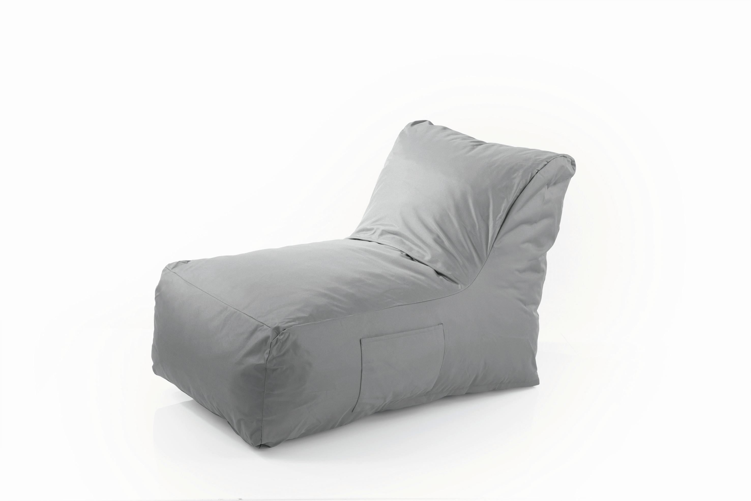Sitzsack-Lounge In- und Outdoor - Grau, Basics, Kunststoff (90/55/60cm)