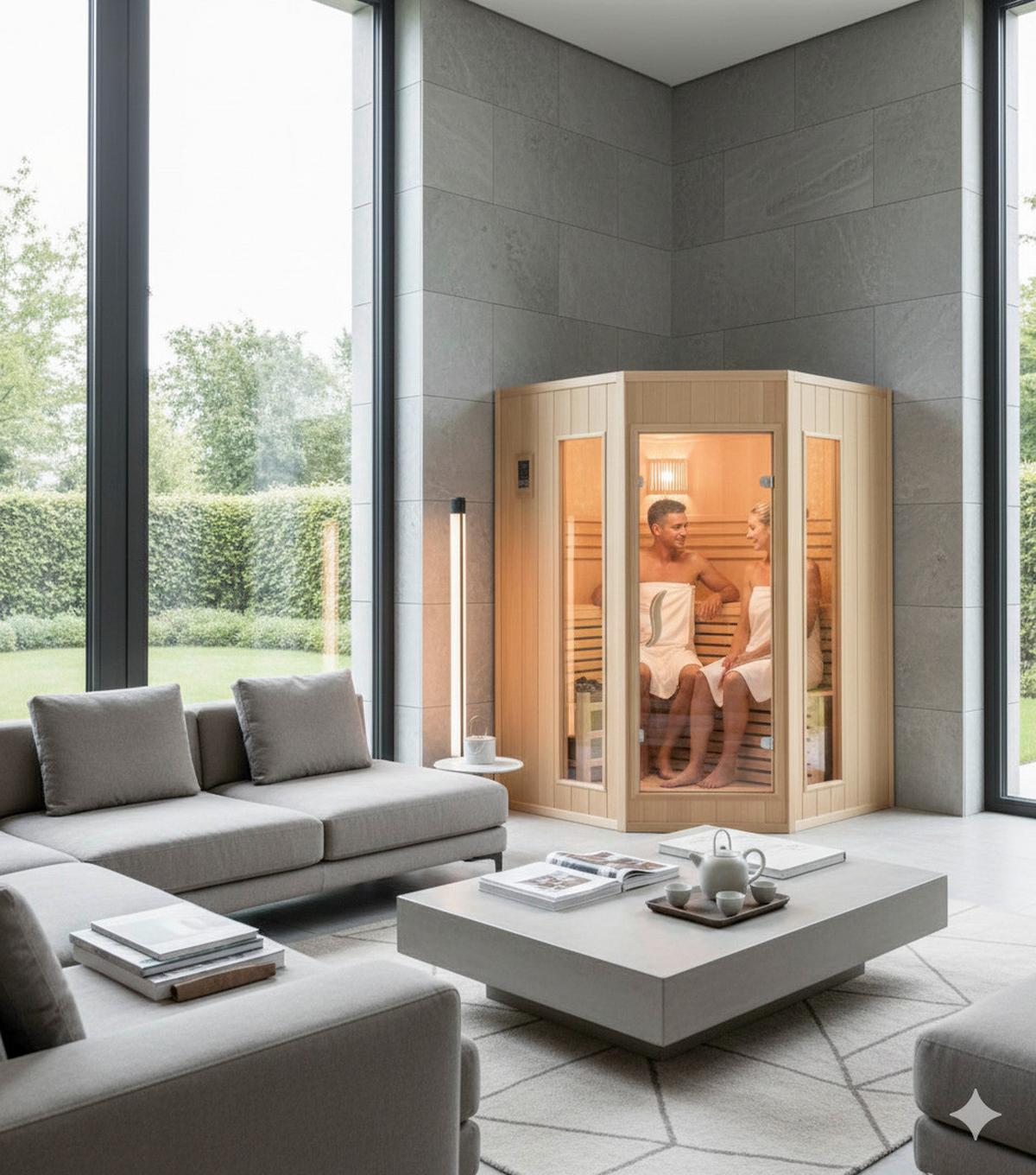 Sauna Lavrik 2 Sitzbänke - Tannenholzfarben, Basics, Holz (200/200/200cm)