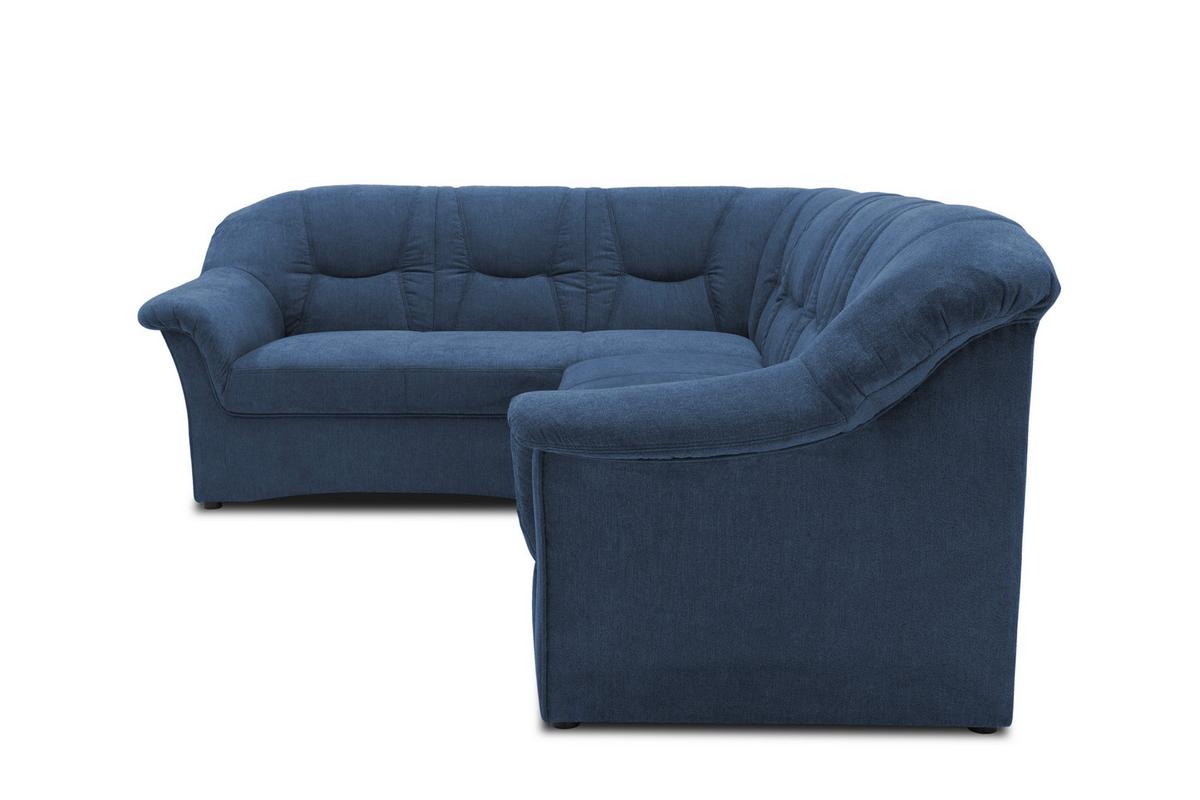 Ecksofa Sarafina Dunkelblau S: 190x240 Cm - Schwarz/Dunkelblau, KONVENTIONELL, Textil (190/240cm) - MID.YOU