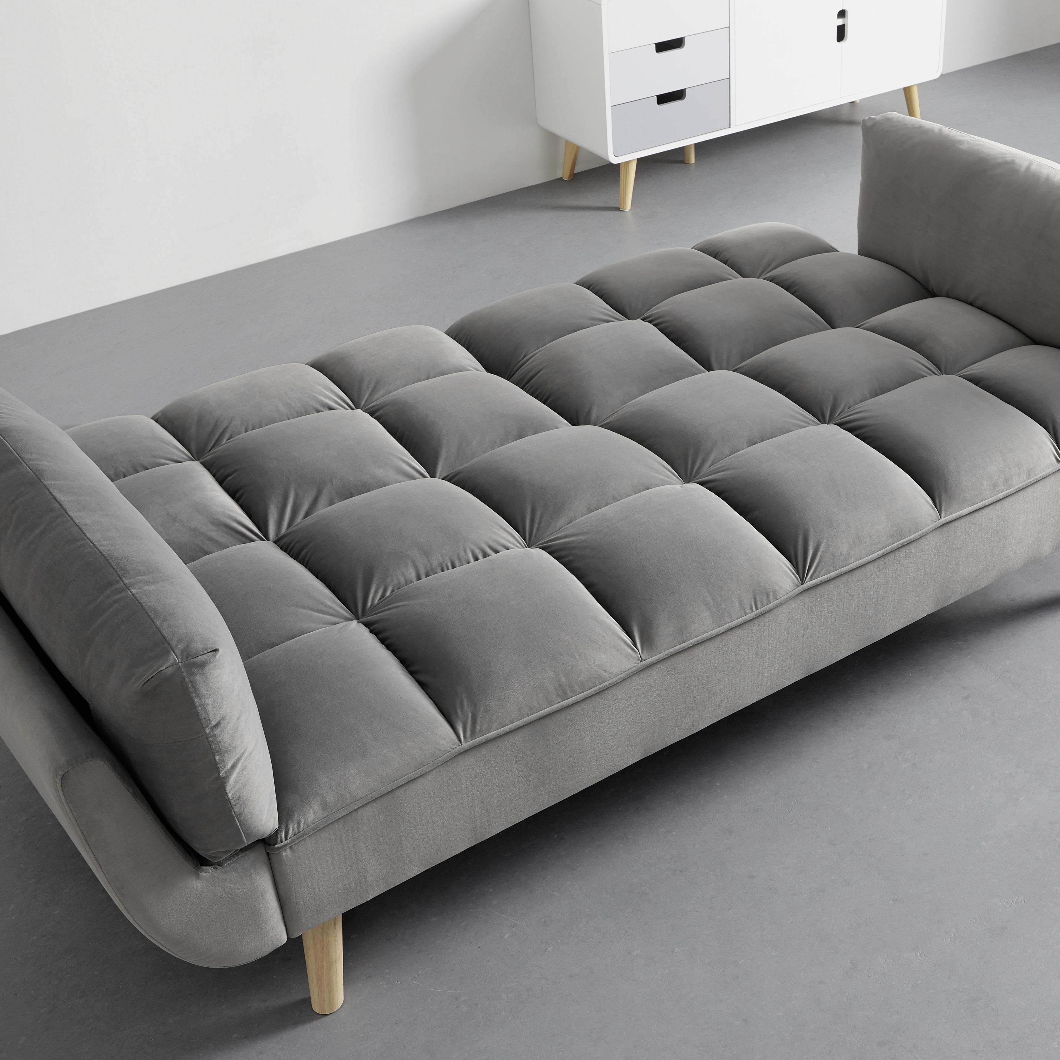 Rozkladacia Pohovka Cora Sivá - sivá, Moderný, drevo/textil (214/92/81cm) - Bessagi Home