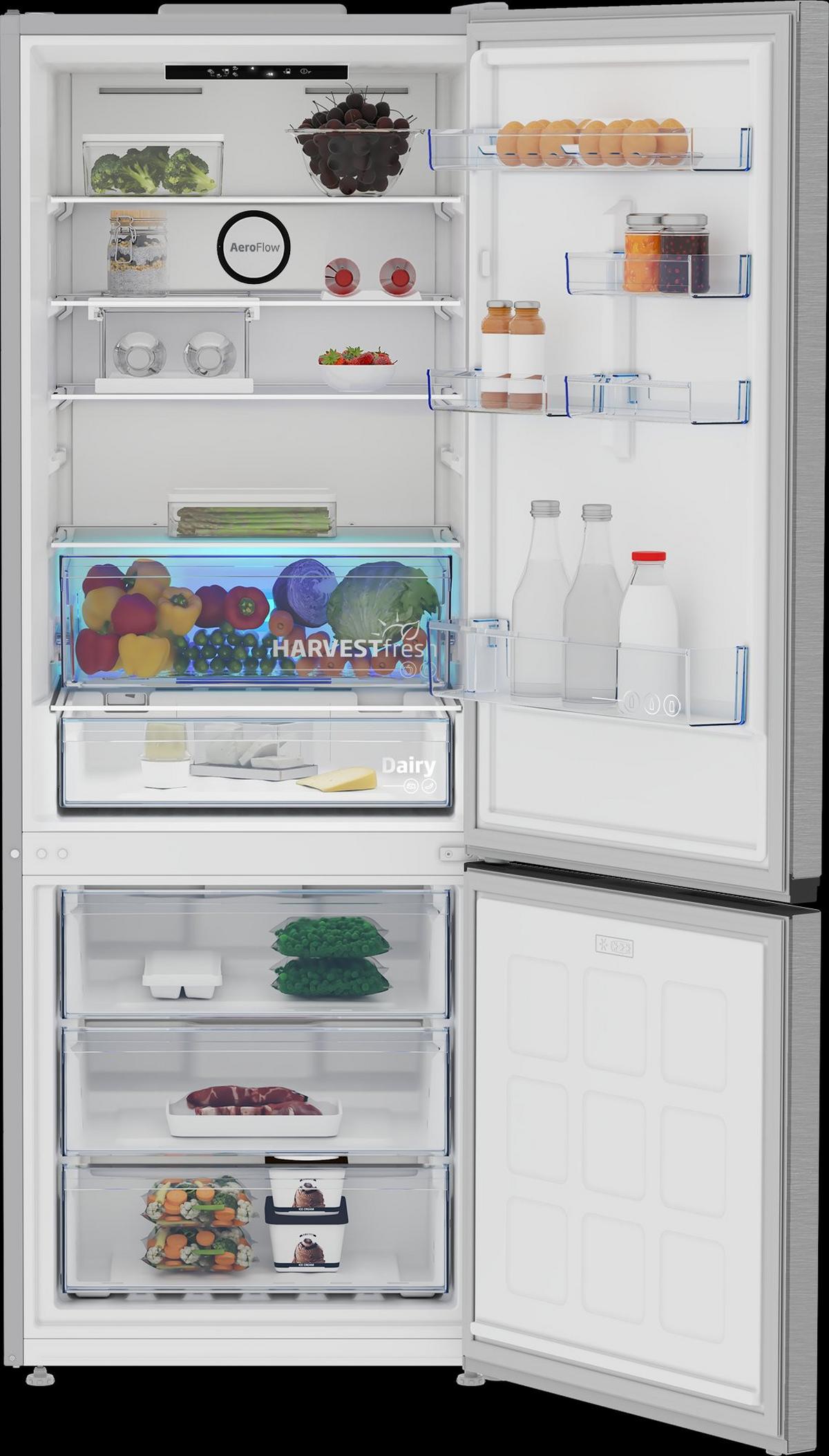 Kühl-Gefrier-Kombi B7RCNE567HX B1, No Frost, EEKL: B - Edelstahlfarben, Basics (70/192/74,5cm) - Beko