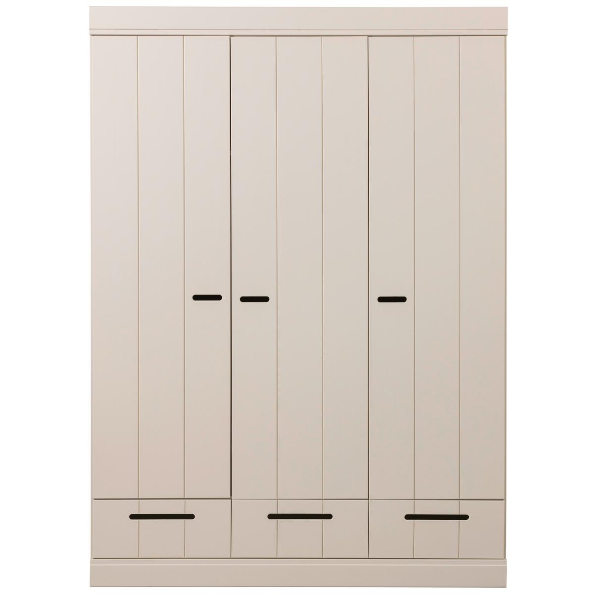 Drehtürenschrank Connect, Hellgrau B: 140 Cm - Hellgrau, Design, Holz (140/195/53cm) - Livetastic