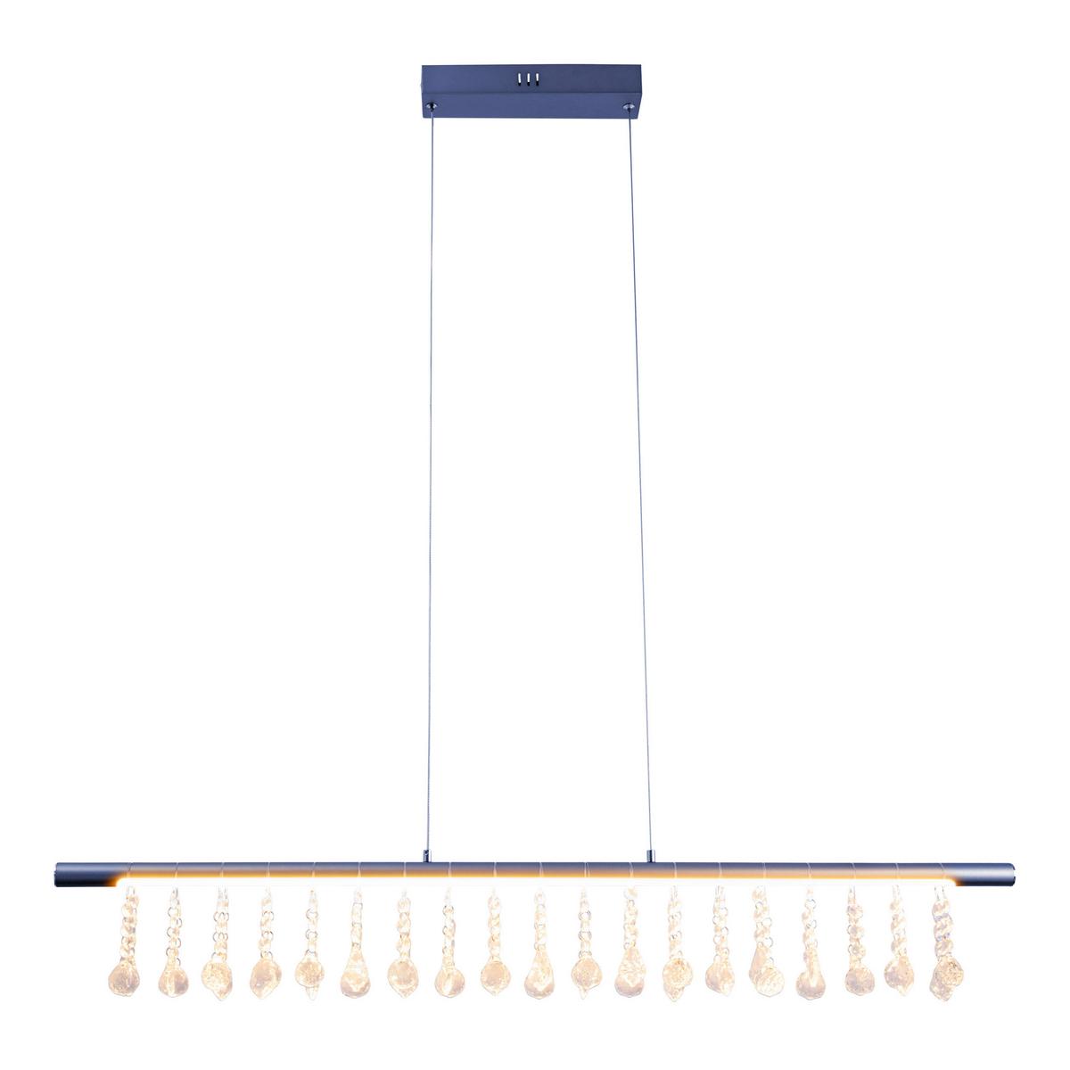 Pendelleuchte Nobilis - Grau, Design, Glas/Metall (100cm) - Näve