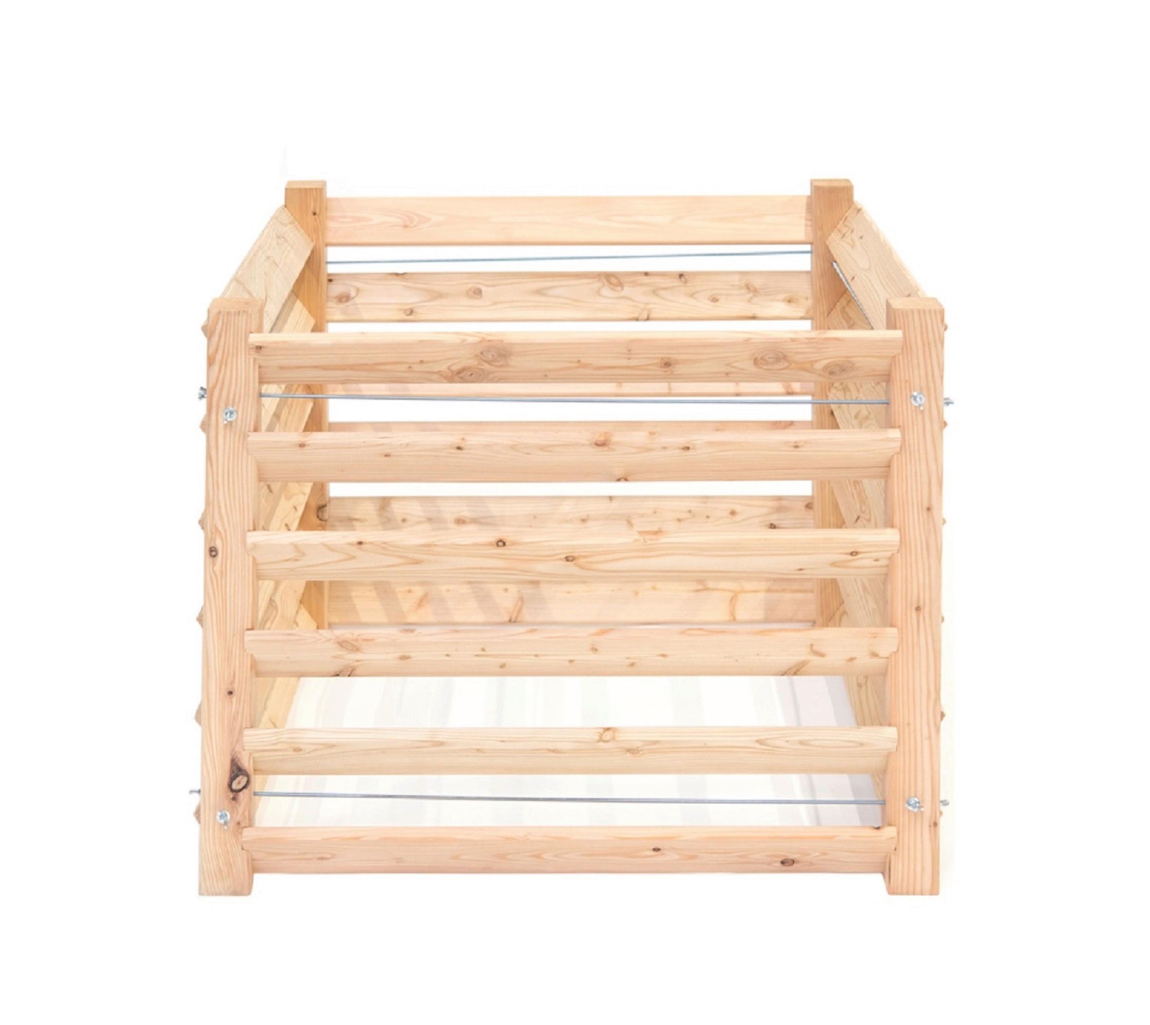 Komposter Komposter Lärche 100x100x80 cm - Lärchefarben, Basics, Holz (100/80/100cm)
