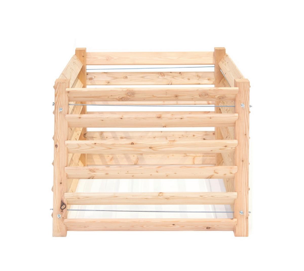 Komposter Komposter Lärche 100x100x80 Cm - Lärchefarben, Basics, Holz (100/80/100cm)