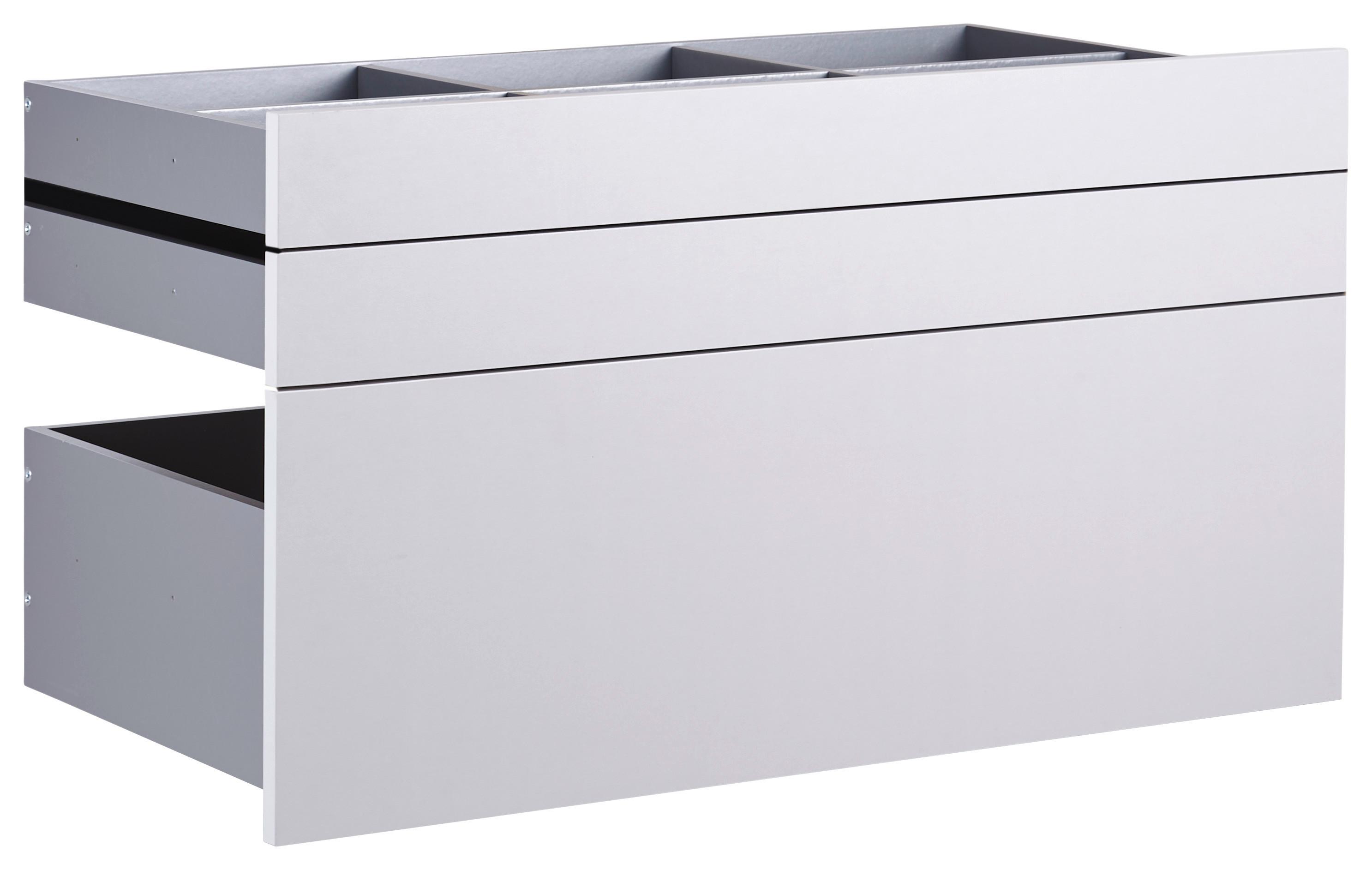 SADA ZÁSUVIEK UNIT - svetlosivá, Modern, kompozitné drevo (91/50,3/47cm) - Ondega