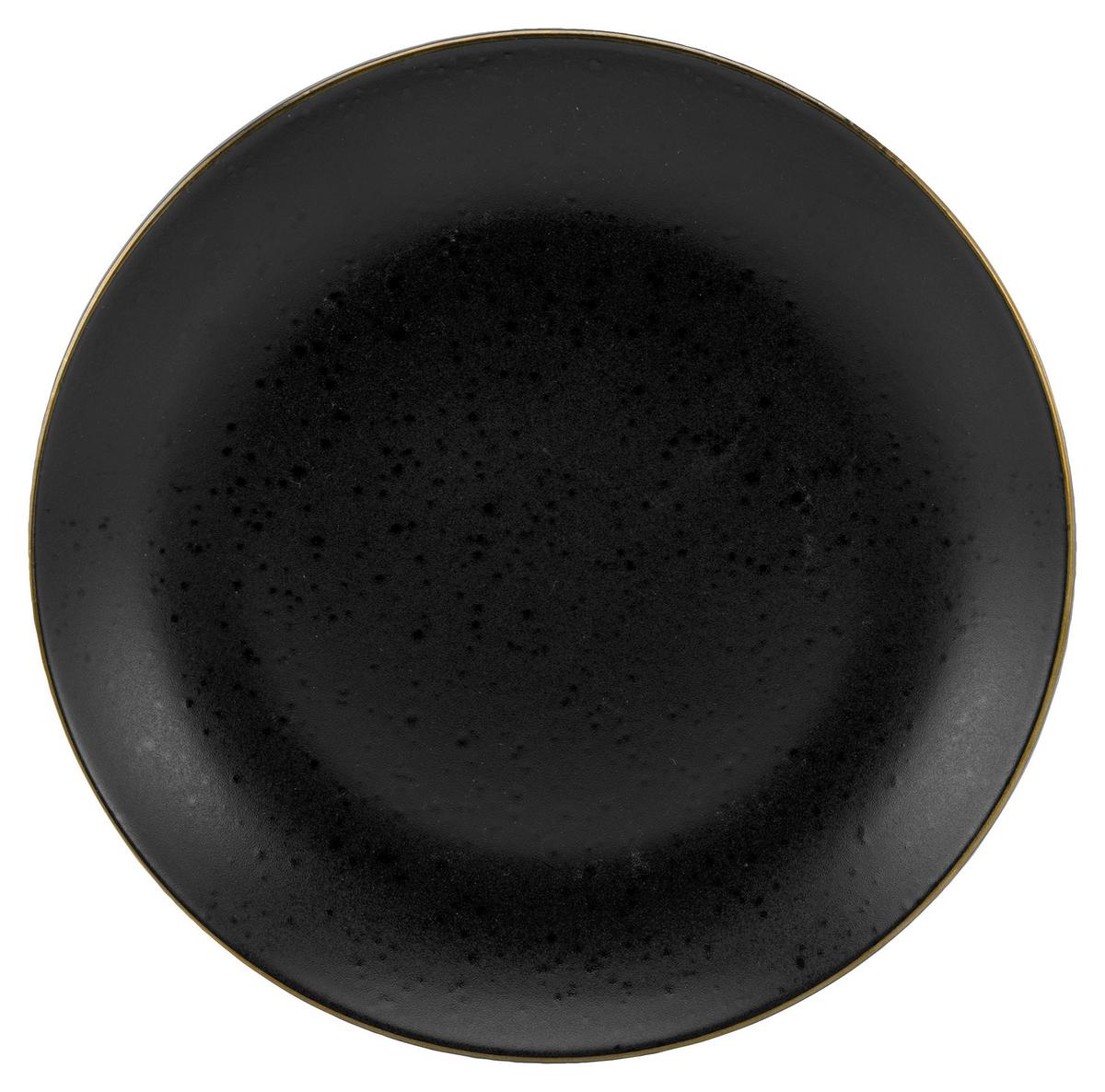 Kombiservice Industrial Keramik 4 Personen Schwarz - Schwarz, KONVENTIONELL, Keramik - Creatable