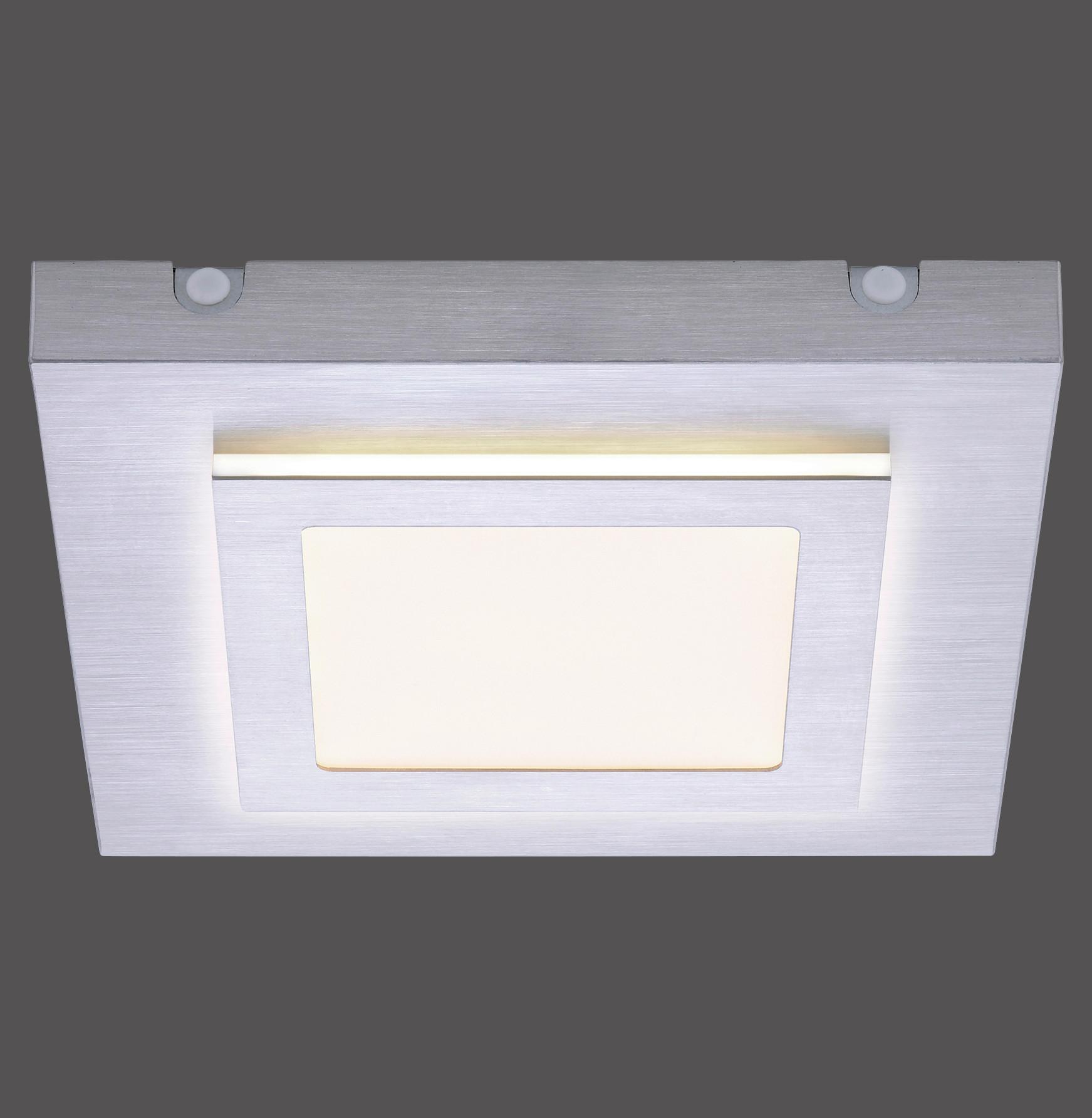 LED-Deckenleuchte, 3000k 6723-95 - Alufarben, Basics, Kunststoff/Metall (30/30/4,5cm)
