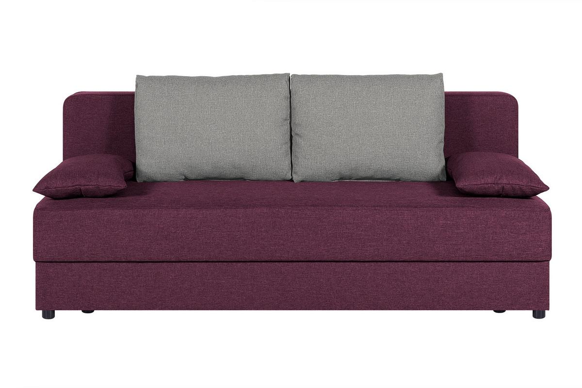 Schlafsofa Nele Lila B: 193 cm - Lila, Design, Holzwerkstoff/Textil (193/82/80cm) - P & B