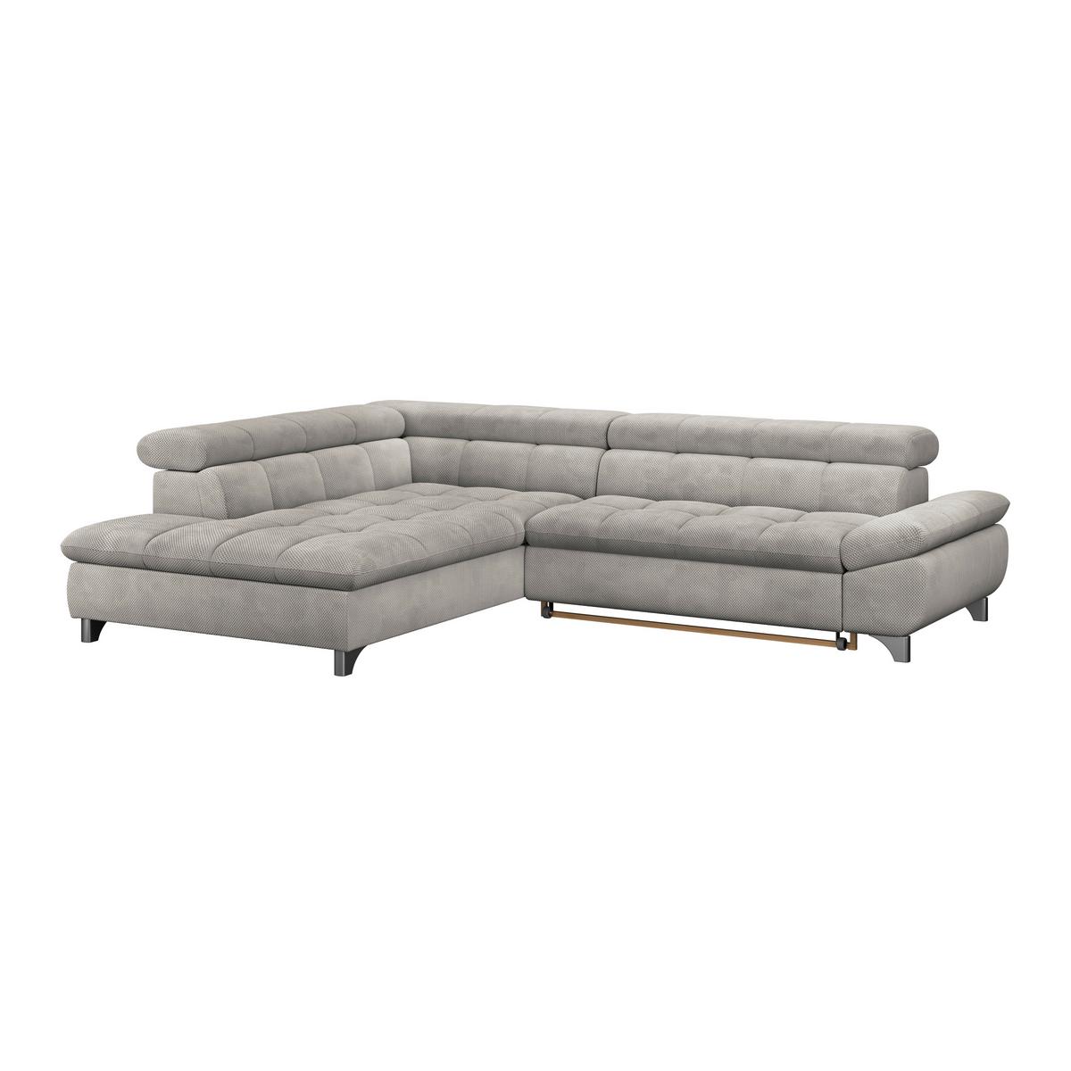 Ecksofa Gemini Naturfarben, B: 234cm - Chromfarben/Beige, KONVENTIONELL, Textil (234/312cm)
