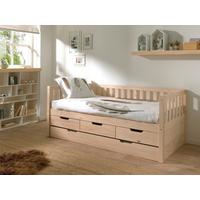 Ausziehbett Kiefer +lattenrost 90x200 Cm Fritz Kieferfarben - Kieferfarben, MODERN, Holz/Holzwerkstoff (90/200cm) - MID.YOU