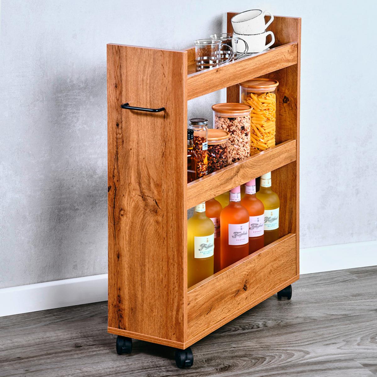 Allzweckwagen Eichefarben B: 60 Cm - Eichefarben, Basics, Holzwerkstoff (60/78/22cm) - Kesper