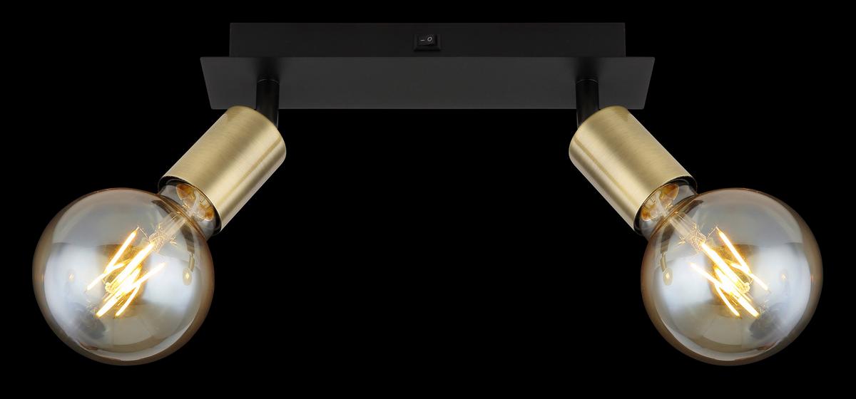 Strahler 54998-2b - Schwarz, Design, Metall (25/6/10,5cm) - Globo