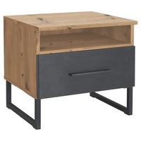 Nachtkästchen Tampa Anthrazit/ Graphit/eiche Dekor B: 47 Cm - Anthrazit/Graphitfarben, MODERN, Holzwerkstoff (47/44/44cm) - Rauch Möbel