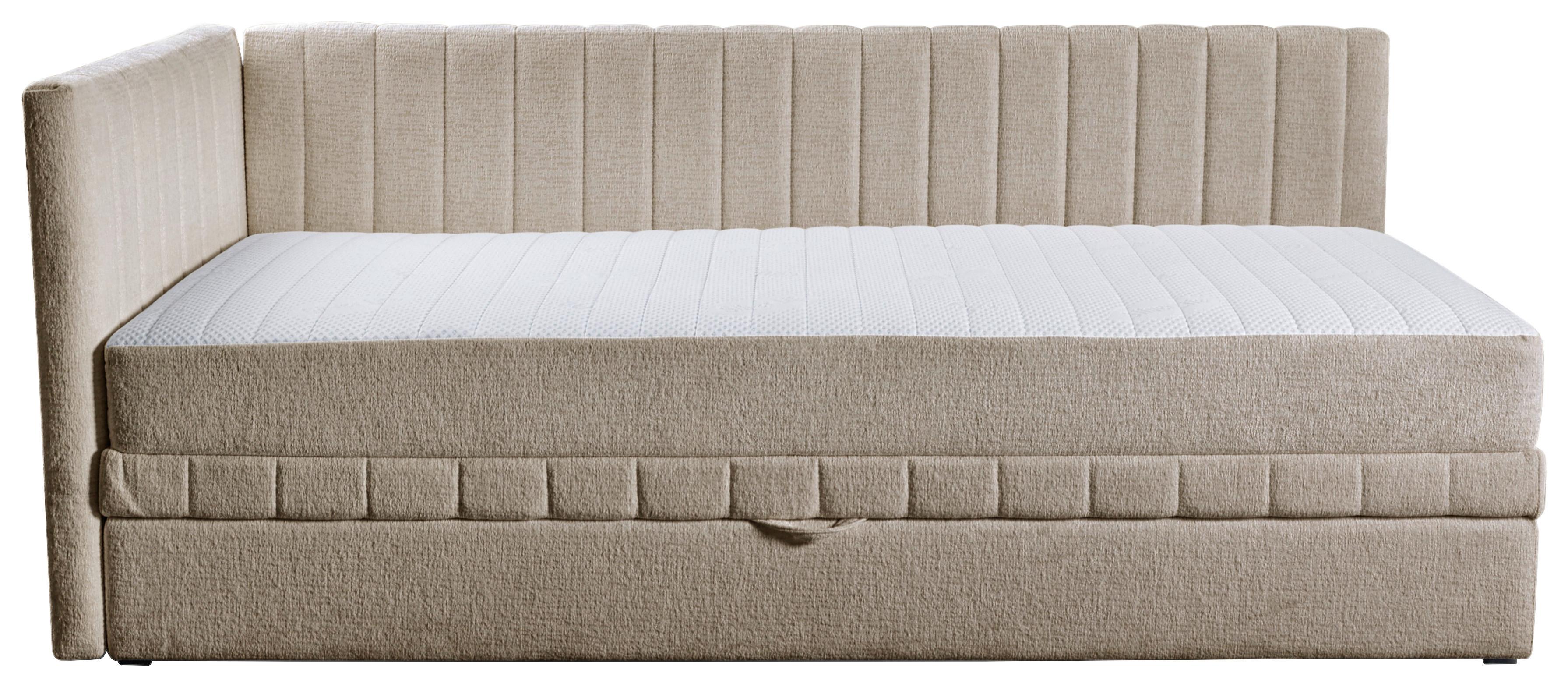 Schlafsofa Roma, Hellbraun B: 212 Cm - Hellbraun/Creme, Design, Holz/Holzwerkstoff (212/83/99cm) - MID.YOU