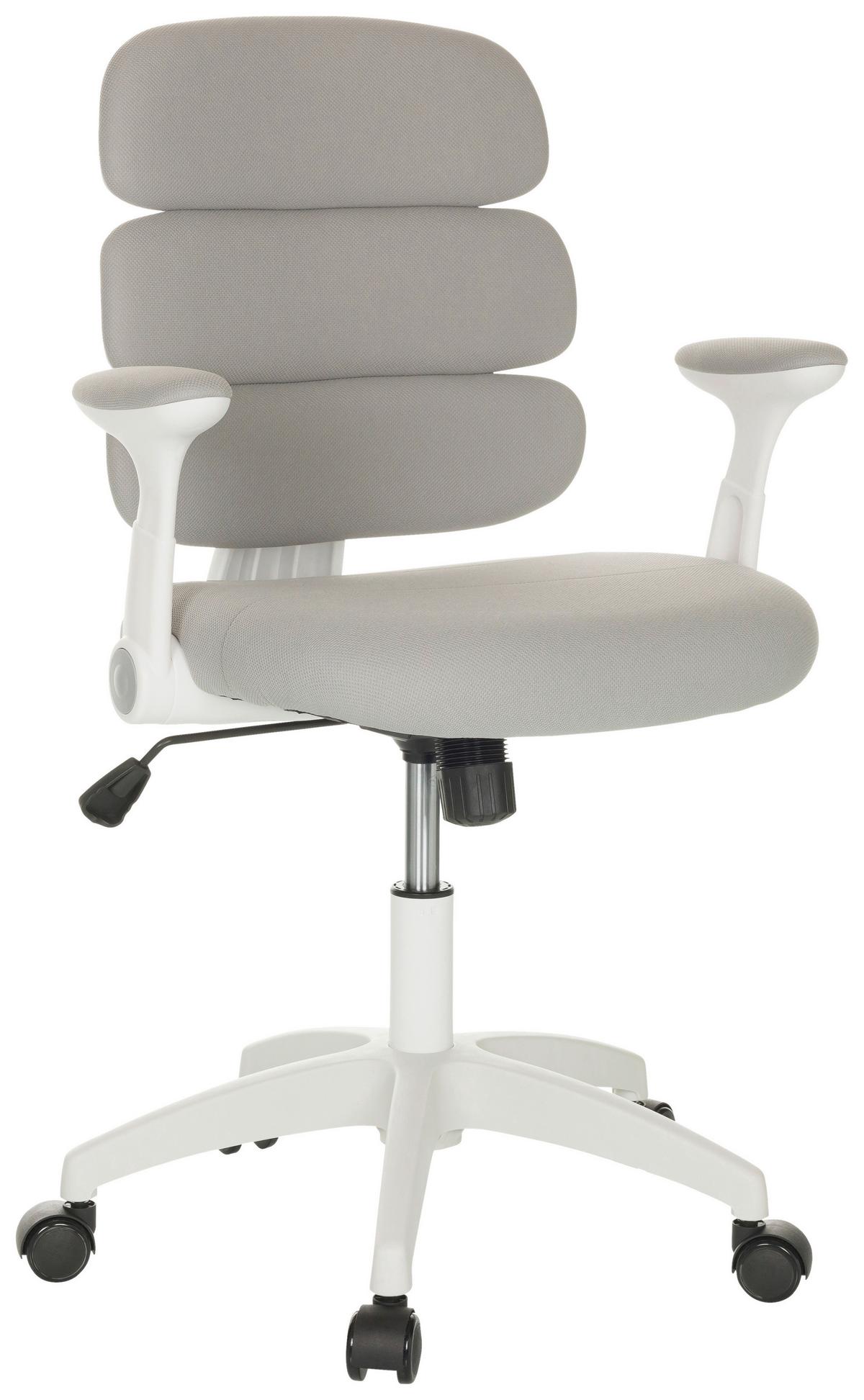 Jugenddrehstuhl Kid Ergolino W - Weiß/Grau, Basics, Kunststoff/Textil (62/86-97/62cm) - MID.YOU