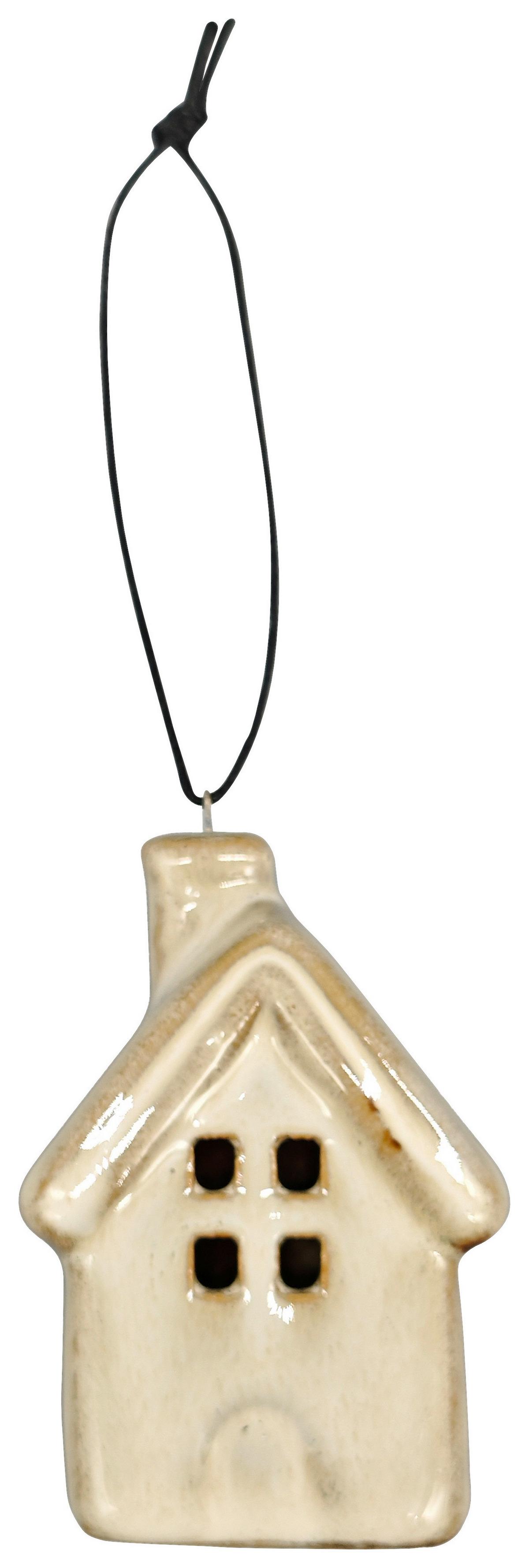 Závesná dekorácia HOMIE - krémová, Konventionell, textil/keramika (4,8/6,8/3,5cm) - Mömax