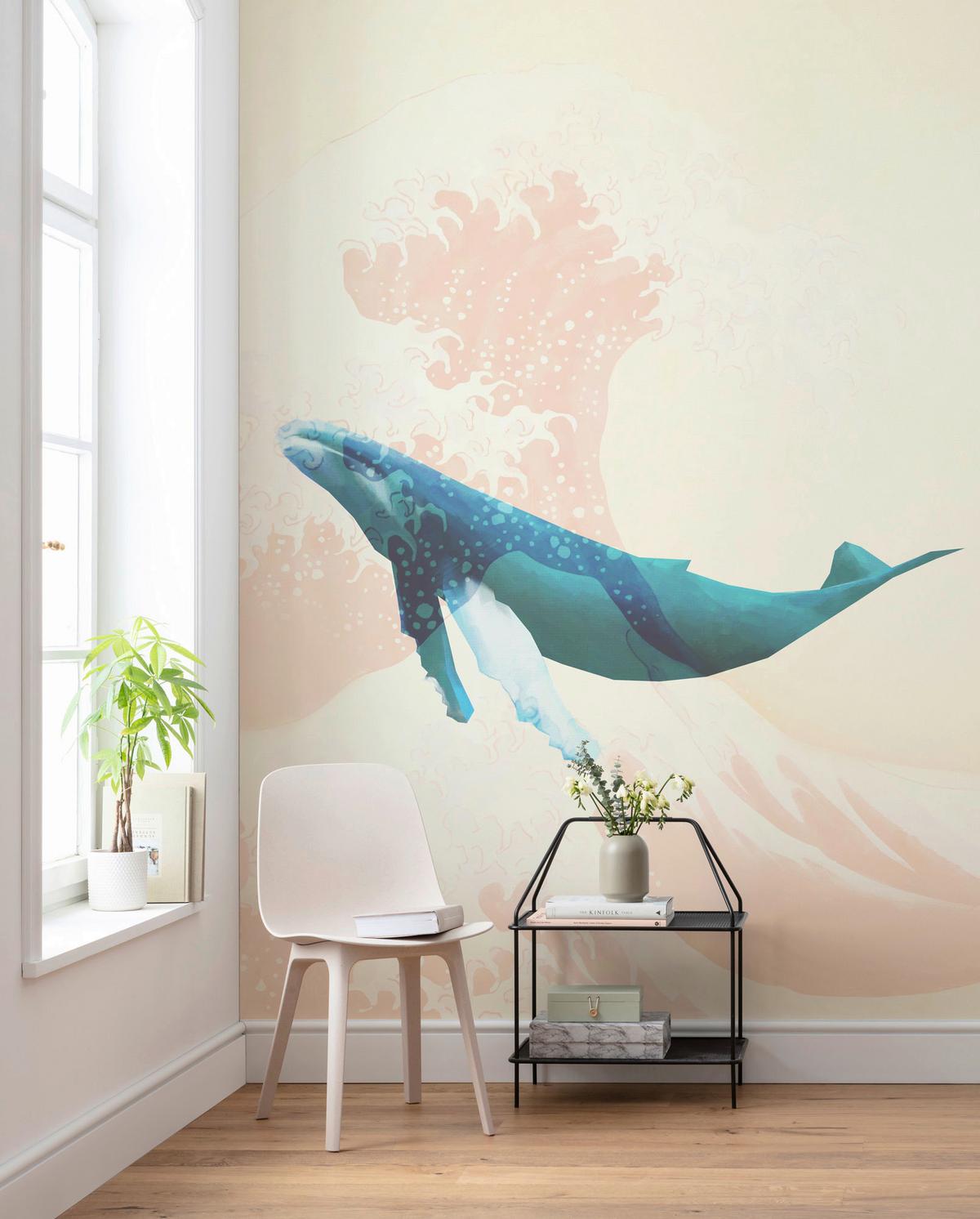 Fototapete Whale Voyage - Multicolor, Trend, Papier (200/280cm)