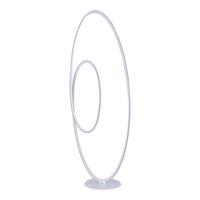 Led-stehlampe Dimmbar Weiß Rund, Drehdimmer - Weiß, Basics, Kunststoff/Metall (25/40cm) - Näve