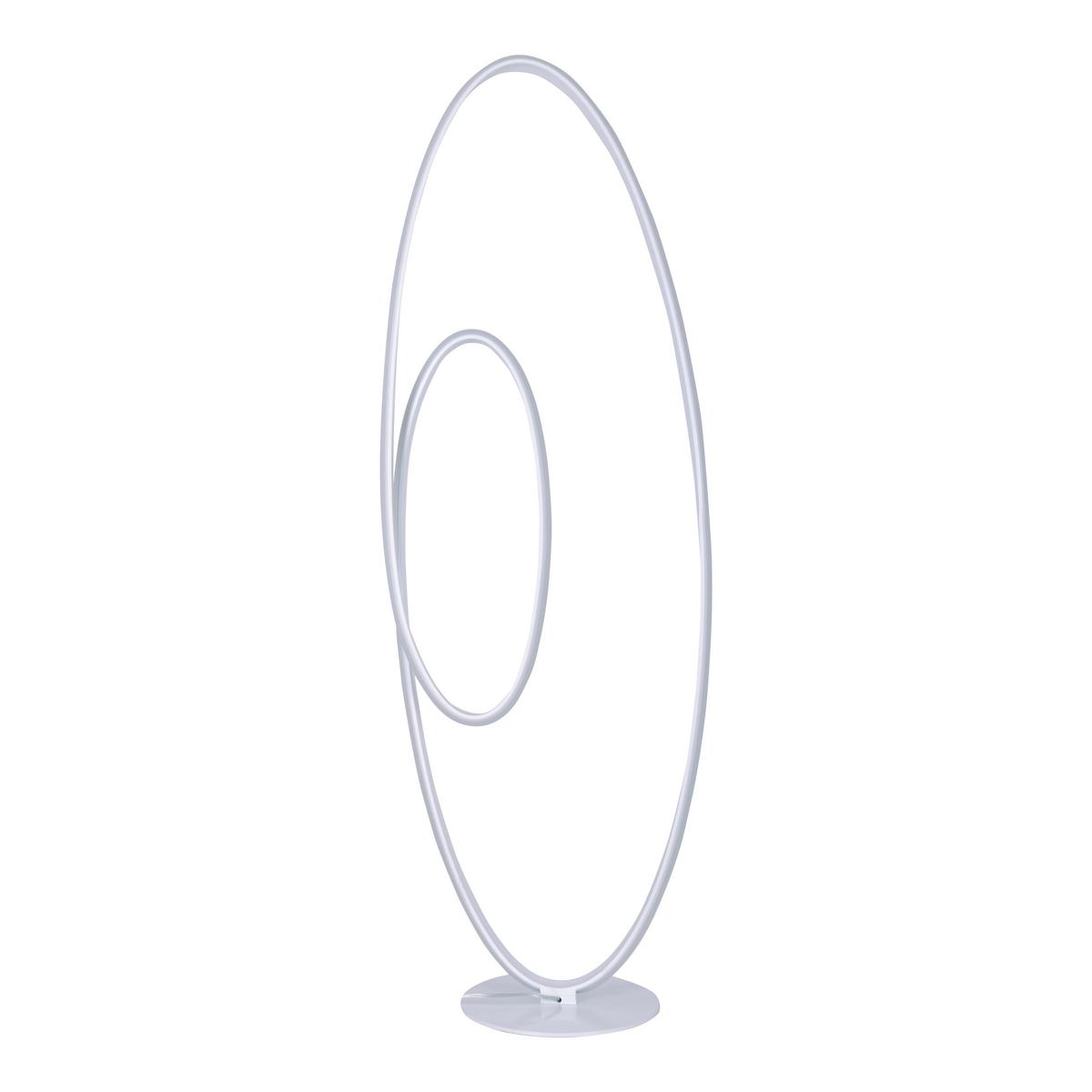 Led-stehlampe Dimmbar Weiß Rund, Drehdimmer - Weiß, Basics, Kunststoff/Metall (25/40cm) - Näve