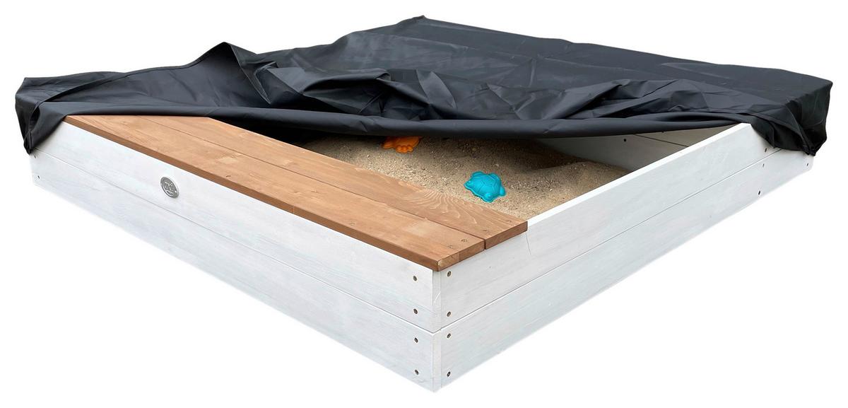 Sandkasten A031.016.01 - Braun/Weiß, KONVENTIONELL, Holz (117/18,7/119cm) - Ambia Garden