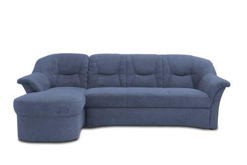 Ecksofa Sarafina - Schwarz/Dunkelblau, KONVENTIONELL, Textil (146/232cm) - MID.YOU