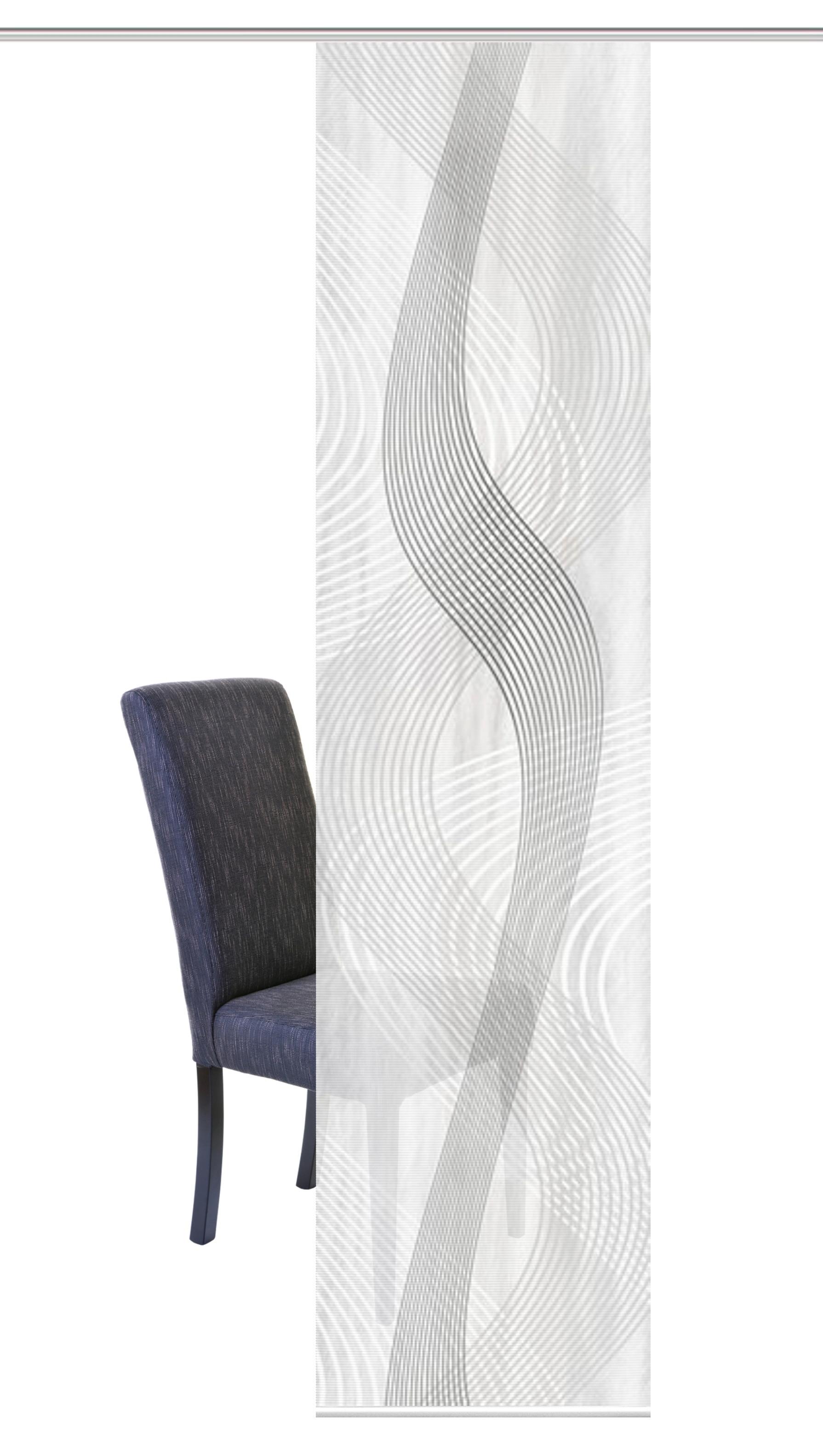 Flächenvorhang Valesi Grau B: 60 Cm - Grau, Design, Textil (60/260cm)